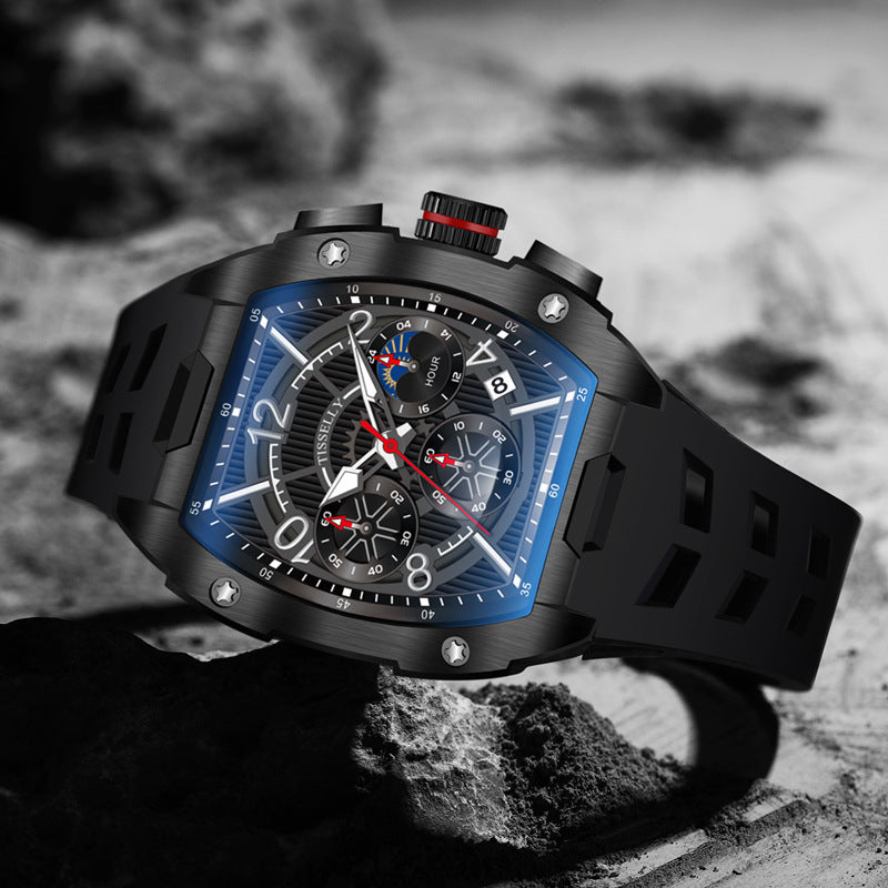 Men's Bucket-shaped Sports Waterproof Luminous Watch - QWIEL®