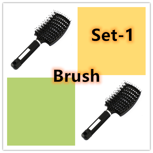 Hairbrush Anti Klit Brushy Haarborstel Women Detangler Hair Brush Bristle Nylon Scalp Massage  Teaser Hair Brush Comb - QWIEL®