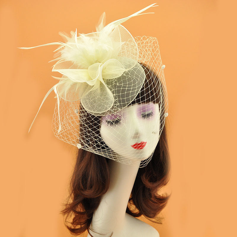 Women's British Elegant Retro Veil Top Hat