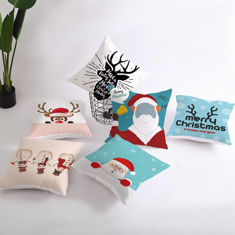 Fashion Household Items Cartoon Elk Santa Sofa Cushion - QWIEL®