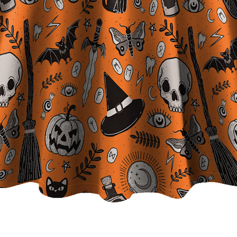 Women's Halloween Sleeveless Vest Pumpkin Skull Digital Printing Dress - QWIEL®