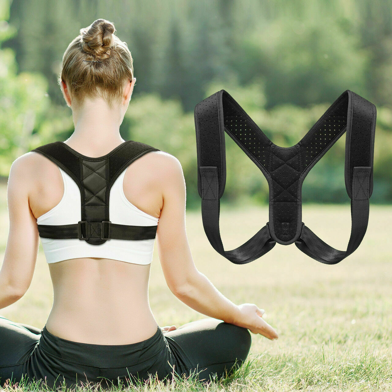 Posture Corrector Men Women Upper Back Pain Brace Clavicle Support Straightener - QWIEL®