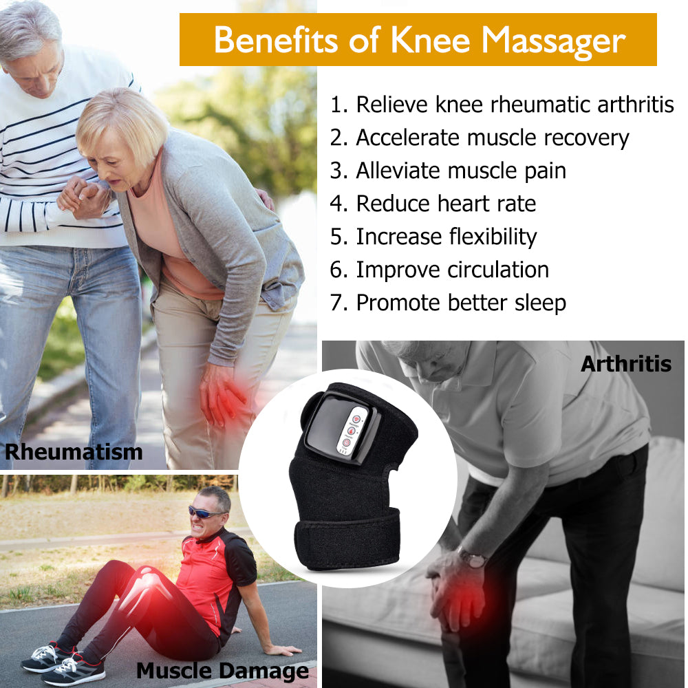 Electric Infrared Heating Knee Massager Wrap Elbow Joint Support Vibration Therapy Physiotherapy Machine Pain Relief Massageador - QWIEL®