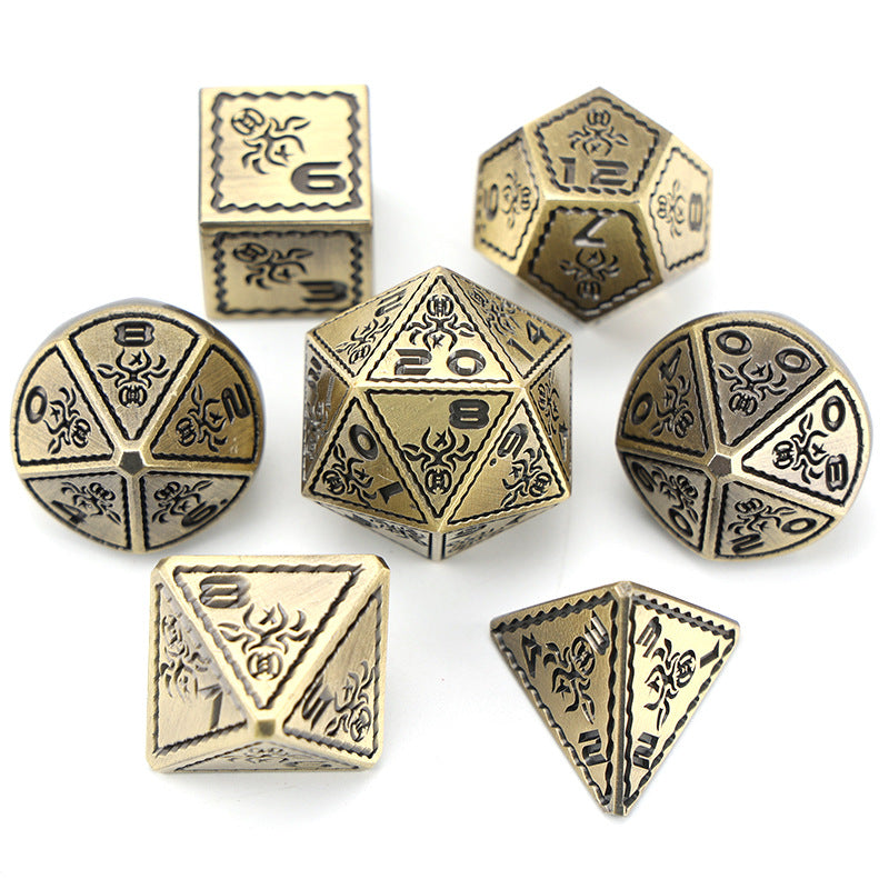 Metal DND Dice Polyhedron RPG 7 Items - QWIEL®