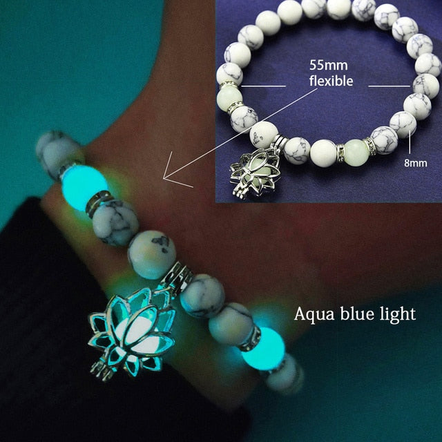 Natural Stone Luminous Beads Bracelets