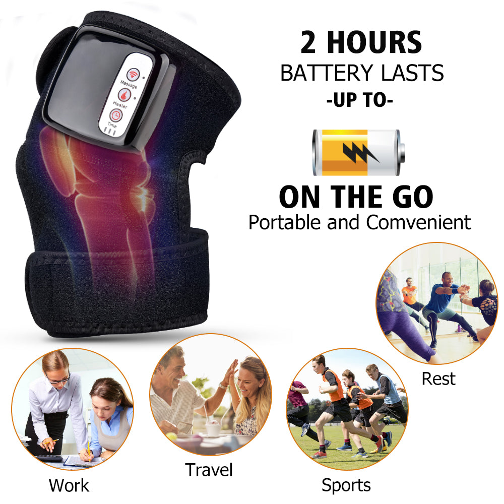 Electric Infrared Heating Knee Massager Wrap Elbow Joint Support Vibration Therapy Physiotherapy Machine Pain Relief Massageador - QWIEL®