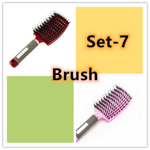 Hairbrush Anti Klit Brushy Haarborstel Women Detangler Hair Brush Bristle Nylon Scalp Massage  Teaser Hair Brush Comb - QWIEL®