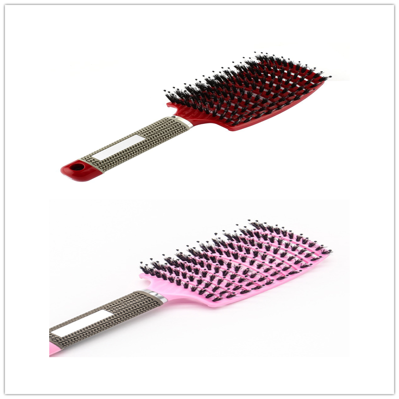 Hairbrush Anti Klit Brushy Haarborstel Women Detangler Hair Brush Bristle Nylon Scalp Massage  Teaser Hair Brush Comb - QWIEL®