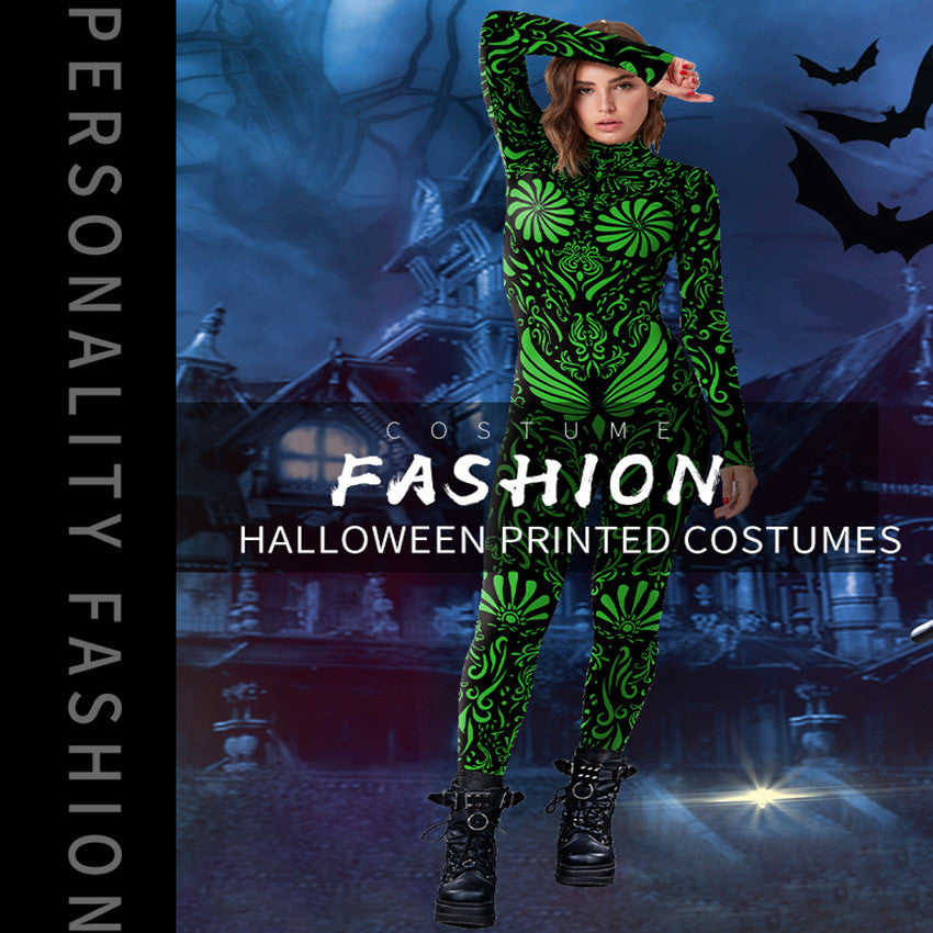 Women's Halloween Digital Printing Tight Jumpsuit - QWIEL®