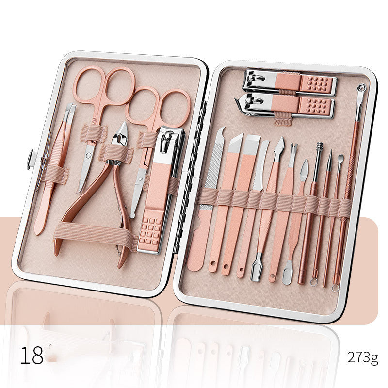 Professional Scissors Nail Clippers Set Ear Spoon Dead Skin Pliers Nail Cutting Pliers Pedicure Knife Nail Groove Trimmers - QWIEL®