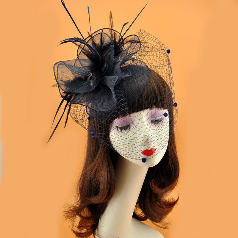 Women's British Elegant Retro Veil Top Hat