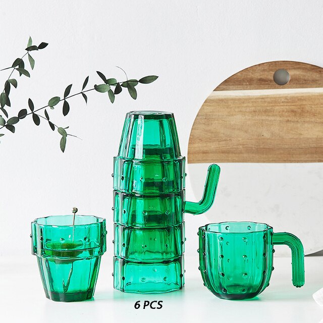 Nordic Cactus Stackable Glass Set