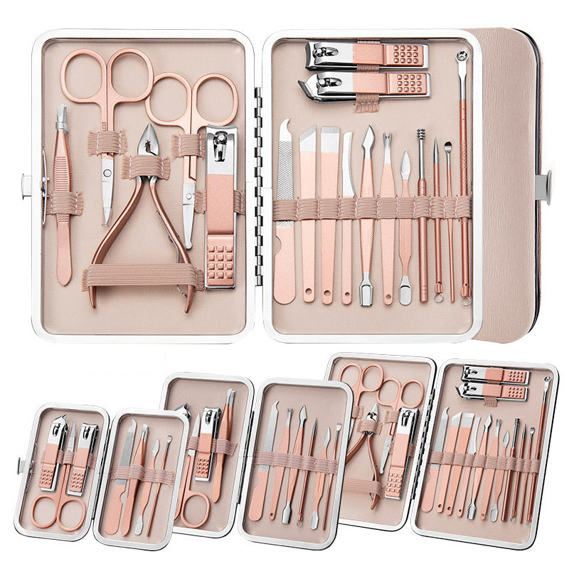 Professional Scissors Nail Clippers Set Ear Spoon Dead Skin Pliers Nail Cutting Pliers Pedicure Knife Nail Groove Trimmers - QWIEL®