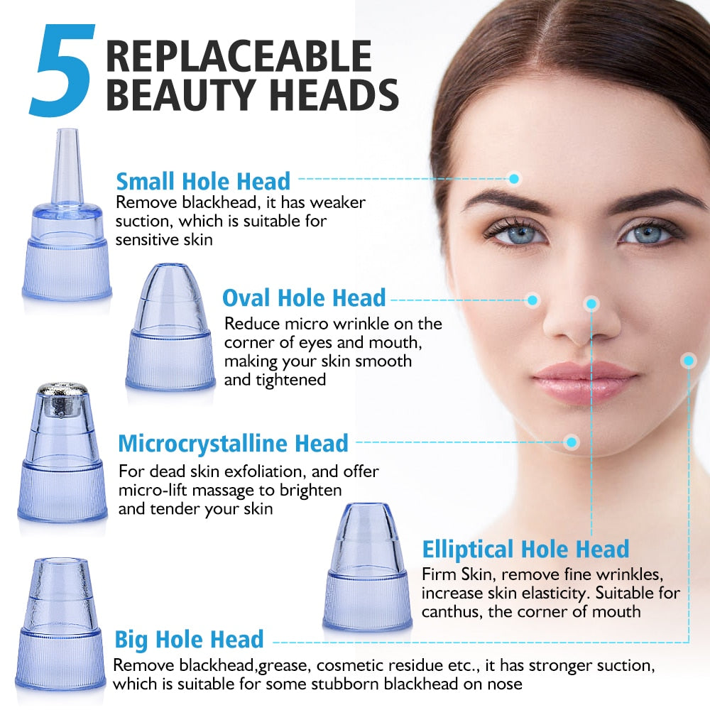 Blackhead Instrument Electric Suction Facial Washing Instrument Beauty Acne Cleaning Blackhead Suction Instrument - QWIEL®