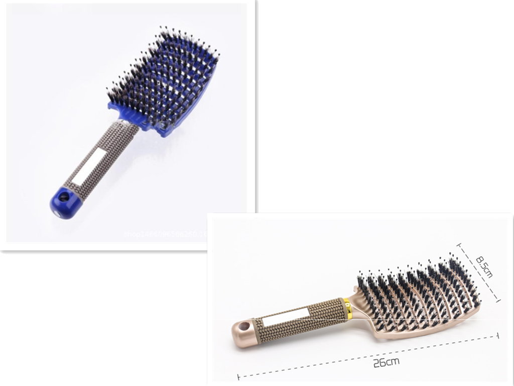 Hairbrush Anti Klit Brushy Haarborstel Women Detangler Hair Brush Bristle Nylon Scalp Massage  Teaser Hair Brush Comb - QWIEL®