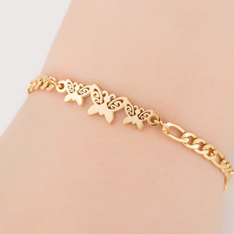 Gold Color Charms Bracelet Femme Stainless Steel Women Jewelry Lucky Origami Elephant Bracelets Friendship Gifts - QWIEL®