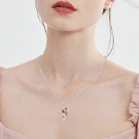 Cardinal Cross Necklace Birthstone Necklace Jewelry Gift - QWIEL®
