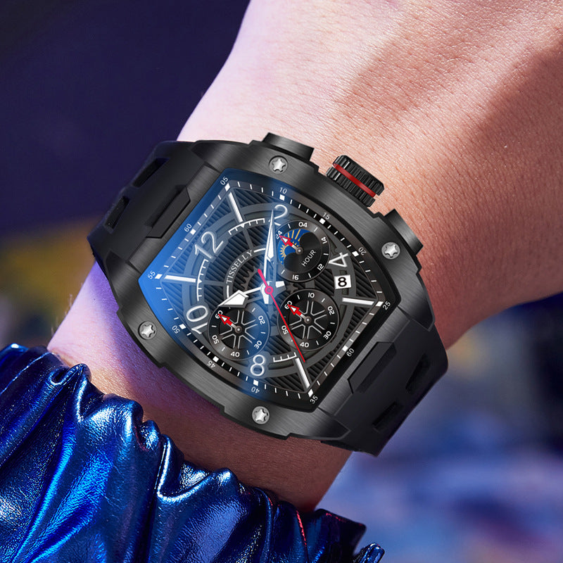 Men's Bucket-shaped Sports Waterproof Luminous Watch - QWIEL®