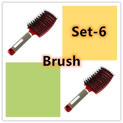 Hairbrush Anti Klit Brushy Haarborstel Women Detangler Hair Brush Bristle Nylon Scalp Massage  Teaser Hair Brush Comb - QWIEL®