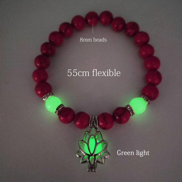 Natural Stone Luminous Beads Bracelets