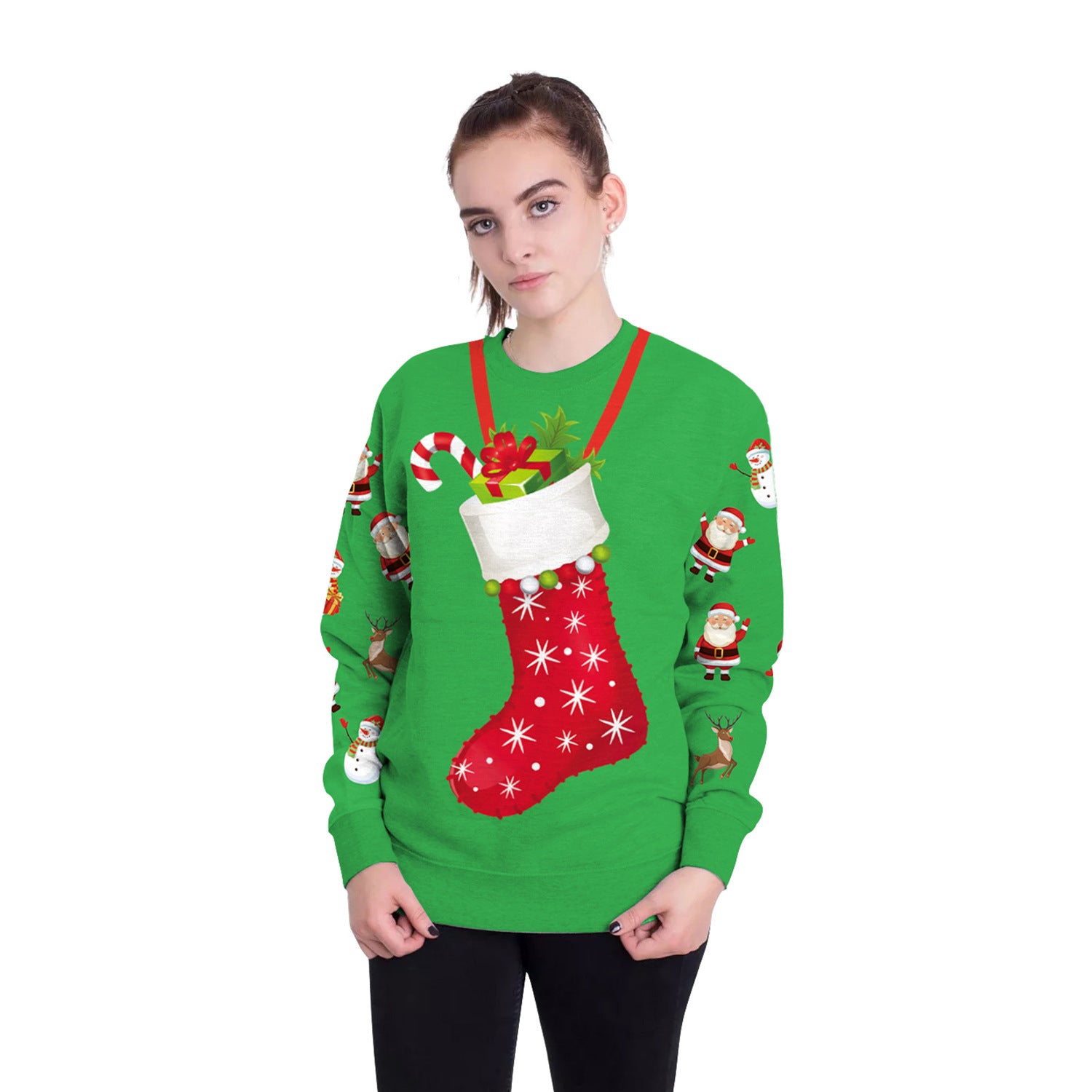 Women's Christmas 3D Digital Printed Pullover Sweatshirt - QWIEL®