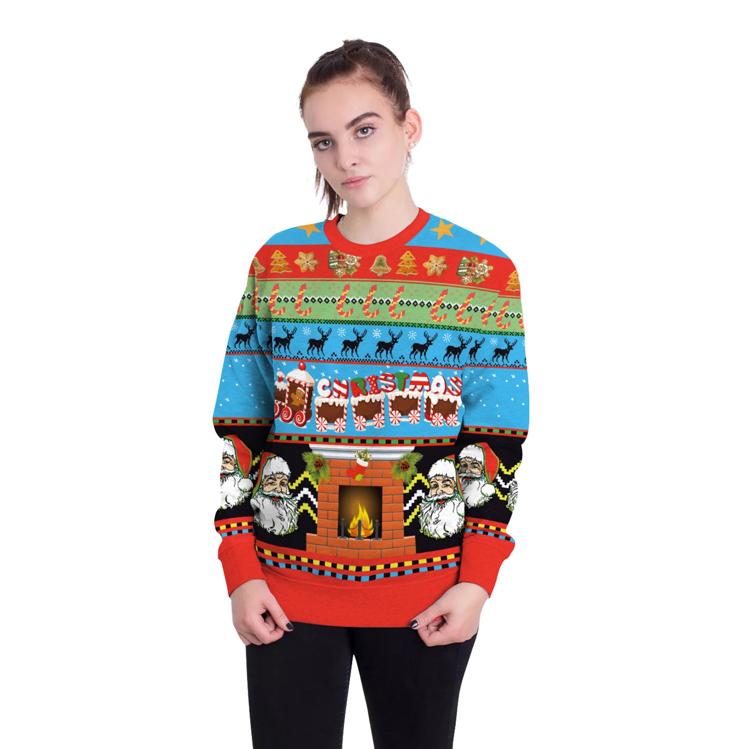 Women's Christmas 3D Digital Printed Pullover Sweatshirt - QWIEL®