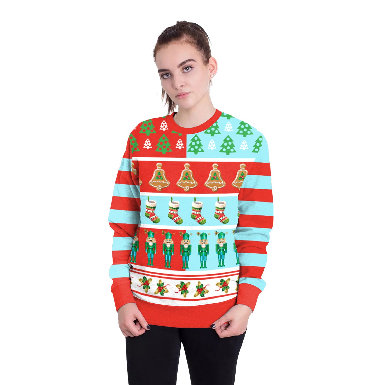 Women's Christmas 3D Digital Printed Pullover Sweatshirt - QWIEL®