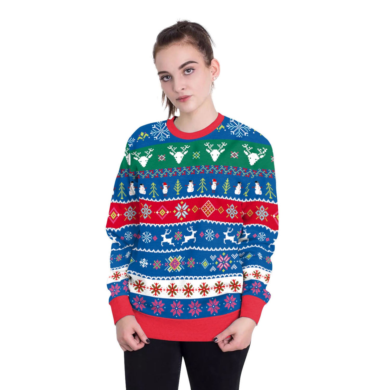Women's Christmas 3D Digital Printed Pullover Sweatshirt - QWIEL®
