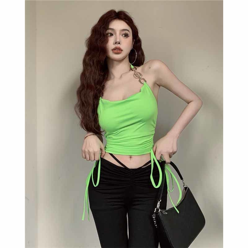 Women's Fashion Inner Match Outer Sleeveless Pleated Suspender Vest