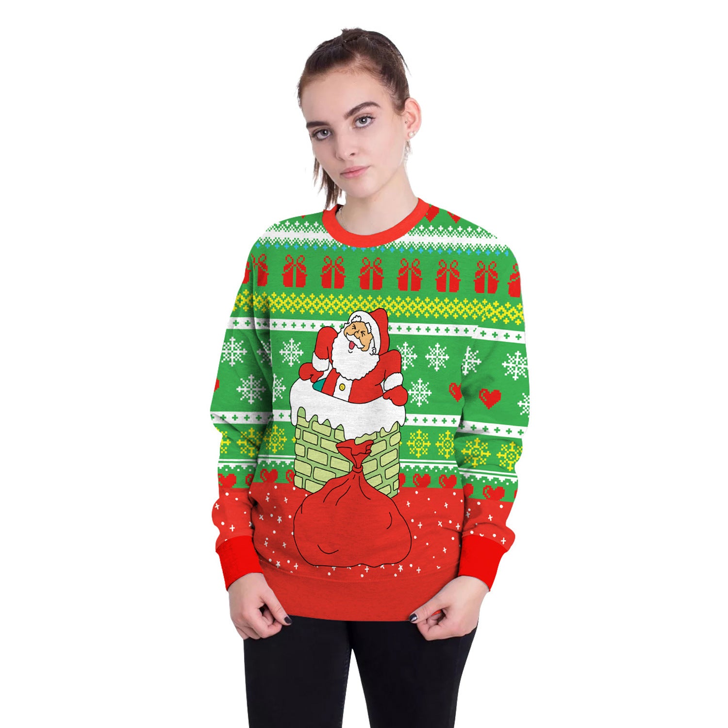 Women's Christmas 3D Digital Printed Pullover Sweatshirt - QWIEL®
