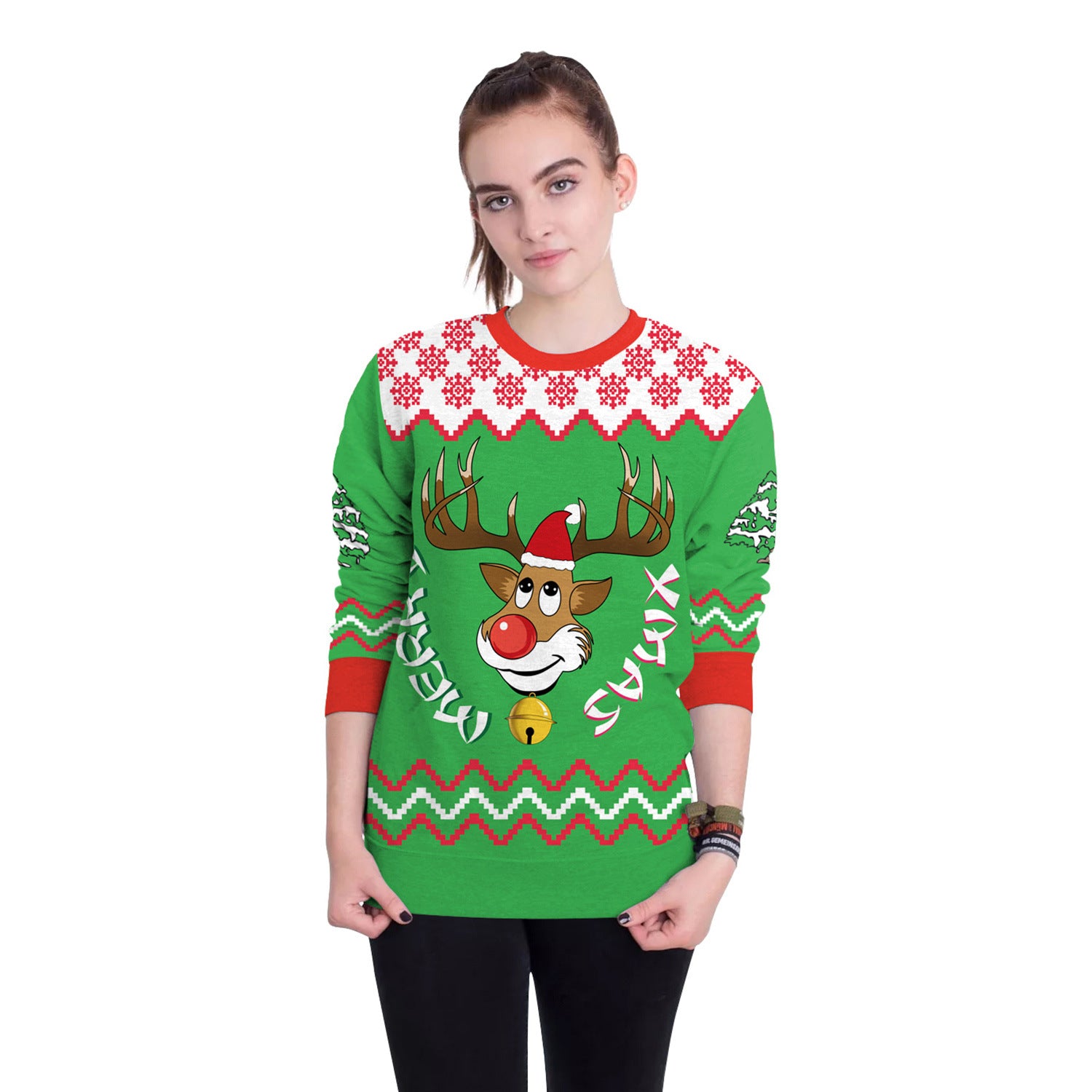 Women's Christmas 3D Digital Printed Pullover Sweatshirt - QWIEL®
