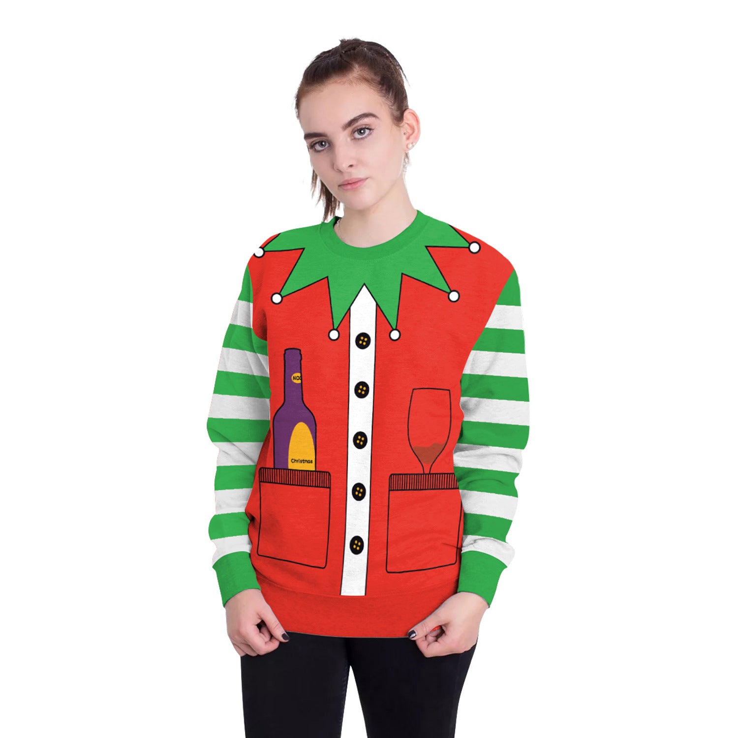 Women's Christmas 3D Digital Printed Pullover Sweatshirt - QWIEL®