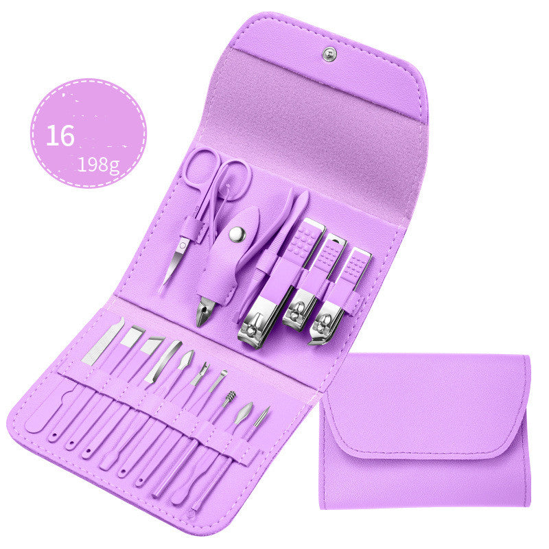 Professional Scissors Nail Clippers Set Ear Spoon Dead Skin Pliers Nail Cutting Pliers Pedicure Knife Nail Groove Trimmers - QWIEL®