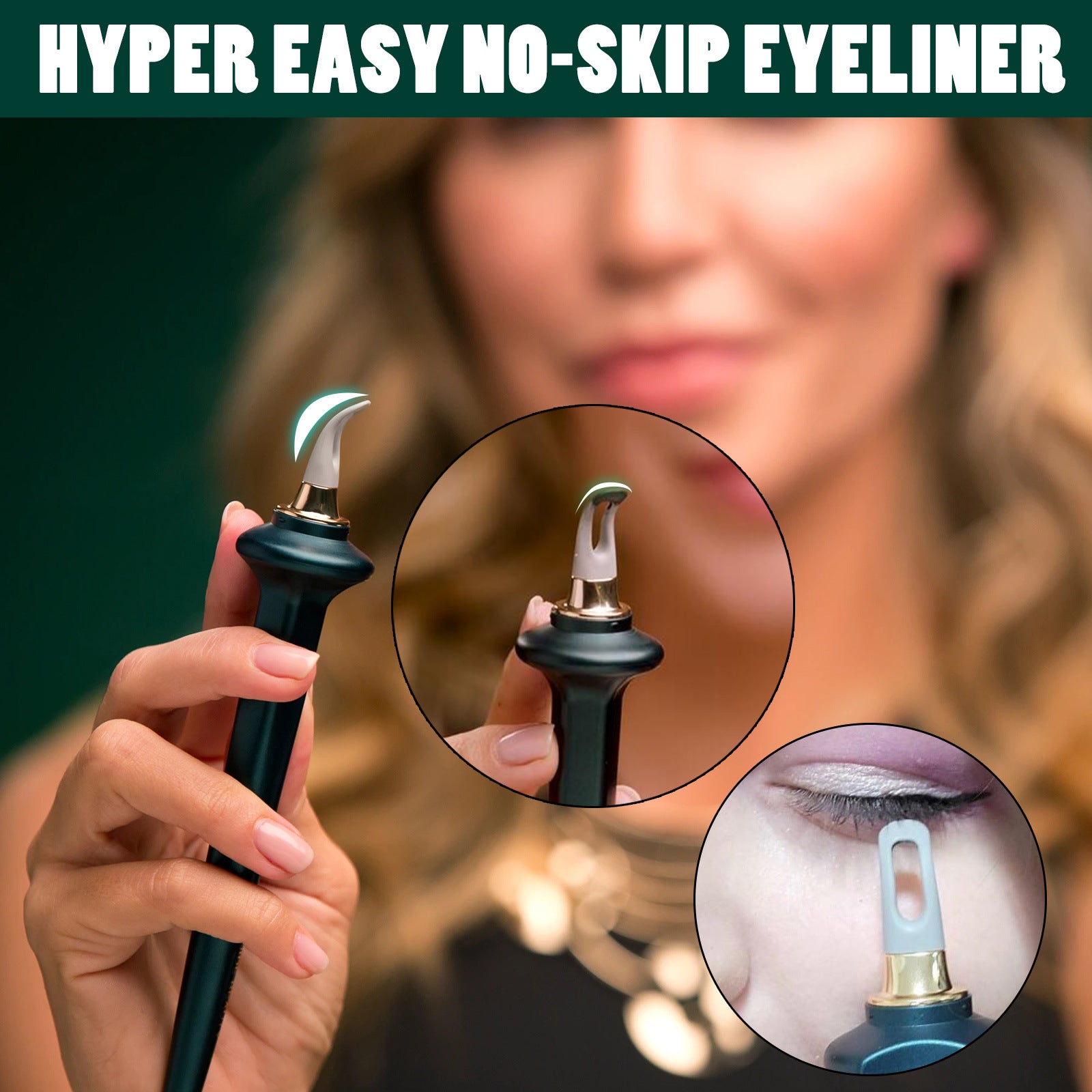 No-Skip Eyeliner Reusable Silicone Eyeliner Guide Tools Eyeliner Gel Pencil Set - QWIEL®