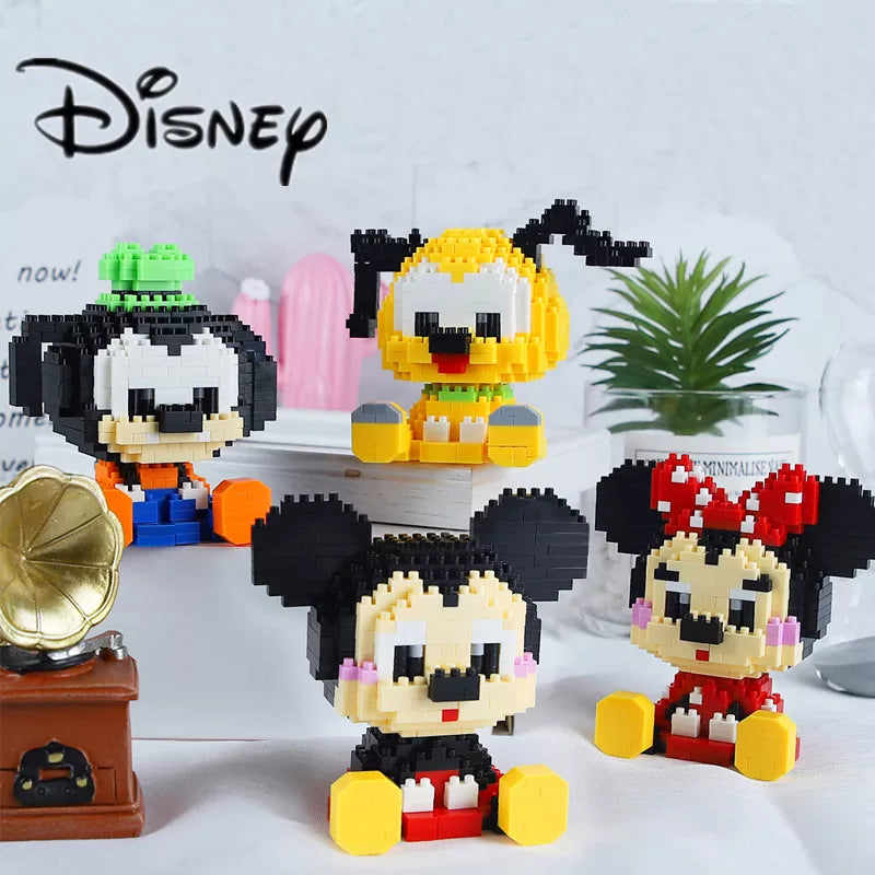25 Disney Mickey Mouse Mini Building Blocks Minnie Stitch Alien Miniature Building Block Toy Christmas Gift