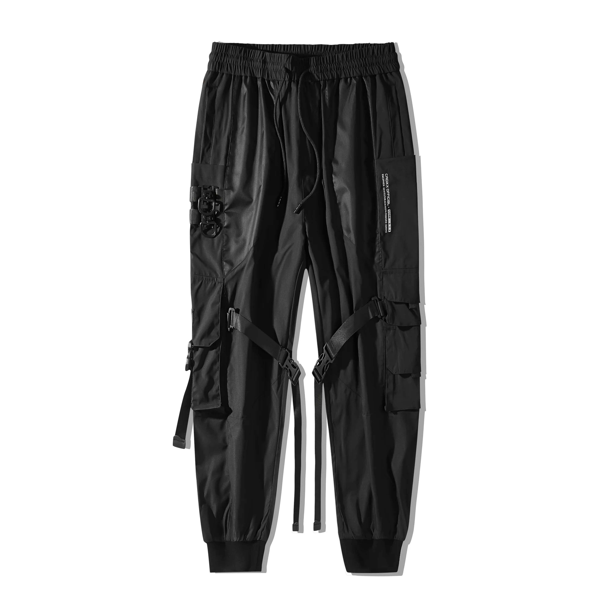 11 BYBB'S DARK Tactical Functional Cargo Pants Joggers Men Trousers Hip Hop Streetwear Ribbons Multi-pocket Pants Black WB189