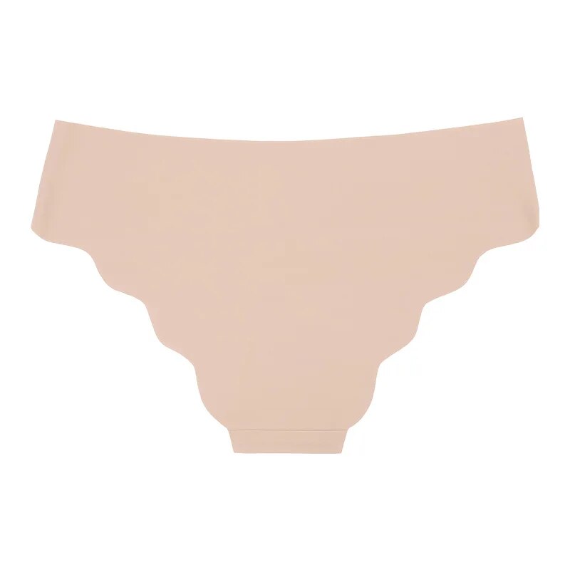 2022 Hot Sale Laser Cut Ladies Bikini Panties Ice Silk Seamless Panties Wave Cut Not Trace Women'S Panties