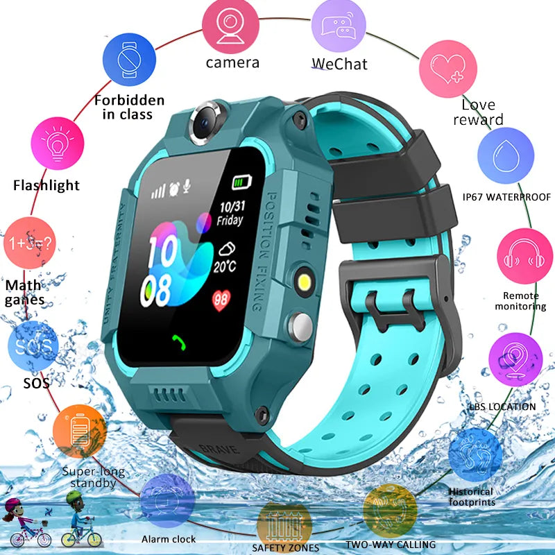 2023 kids Smart Watch SOS Waterproof Camera Smartwatch for Children Mother Call Connected Boy Girl  Watch LBS Location Tracker