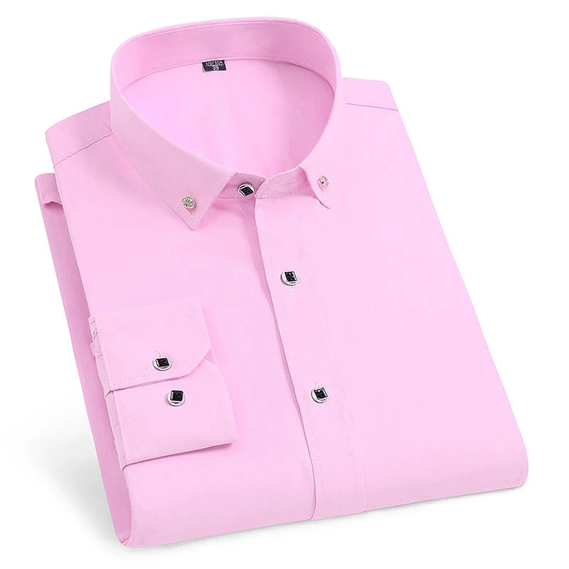 2023 New Men French Cufflinks Shirt Men's Stripes Shirt Long Sleeve Casual Male Brand Shirts Slim Fit French Cuff Dress Shirts