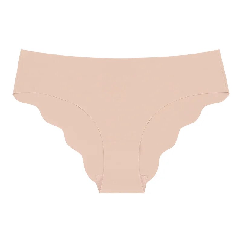 2022 Hot Sale Laser Cut Ladies Bikini Panties Ice Silk Seamless Panties Wave Cut Not Trace Women'S Panties