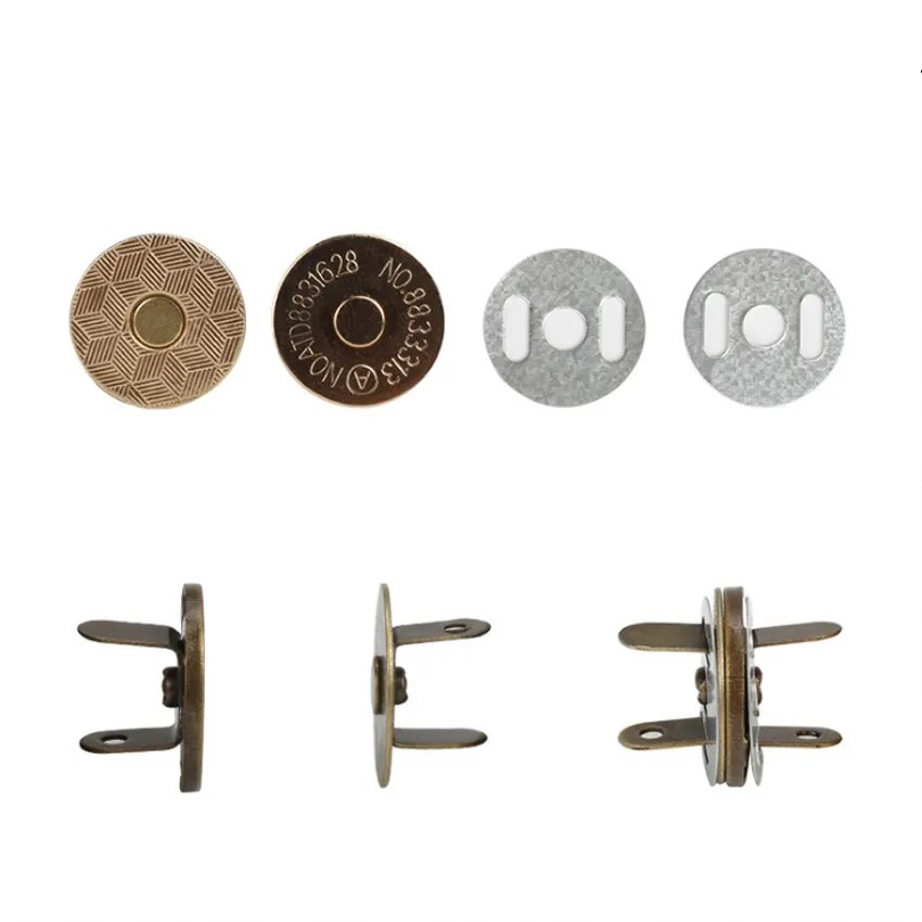 10set Magnetic Snap Fasteners Clasps Buttons Handbag Purse Wallet Craft Bags Parts Accessories 11mm 14mm 18mm Pick Colors