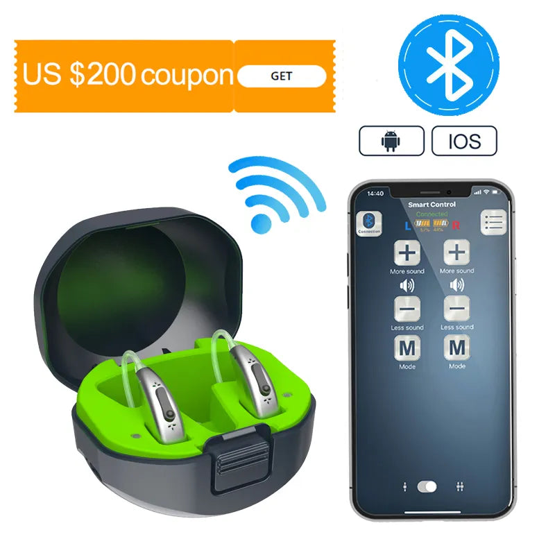2022 Best 20 channel Hearing Aid Rechargeable Hearing Aids for Seniors Personal Sound Amplifier Adults Hearing Assist Devices