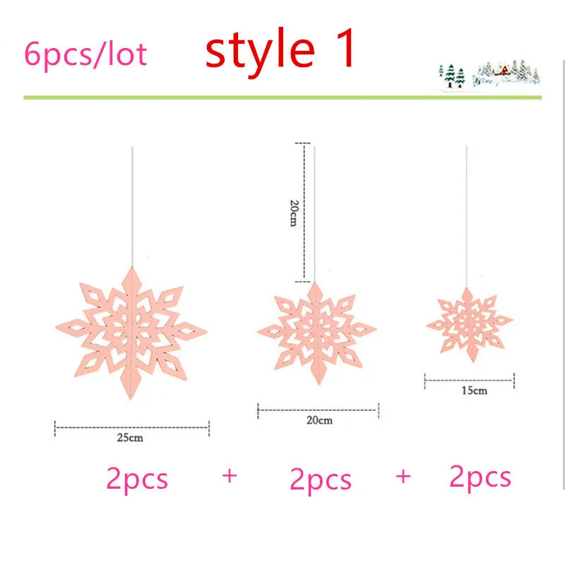 3D Artificial Snowflakes Paper Garland Festival Frozen Party Supplies Christmas Decorations for Home Wedding Birthday Party Snow