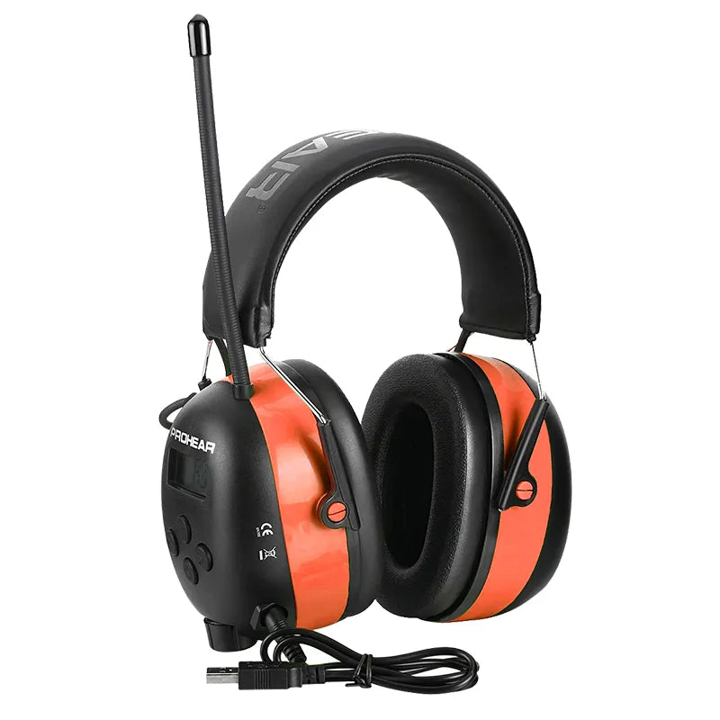 ZOHAN DAB+/DAB/FM Dab Headphone Hearing Protection Radio Electronic Bluetooth earmuffs Ear Protector 25dB lithium Battery