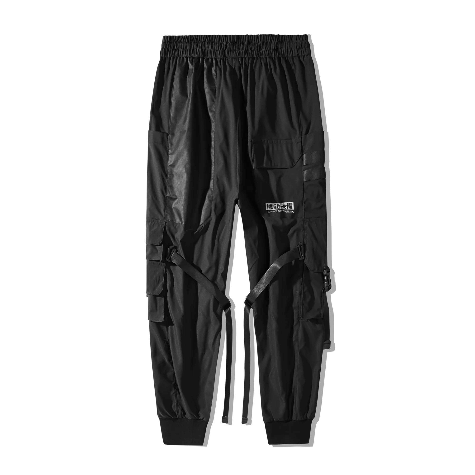 11 BYBB'S DARK Tactical Functional Cargo Pants Joggers Men Trousers Hip Hop Streetwear Ribbons Multi-pocket Pants Black WB189