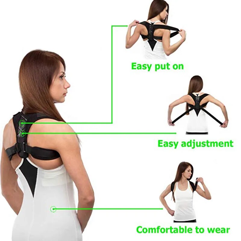 YOSYO Brace Support Belt Adjustable Back Posture Corrector Clavicle Spine Back Shoulder Lumbar Posture Correction