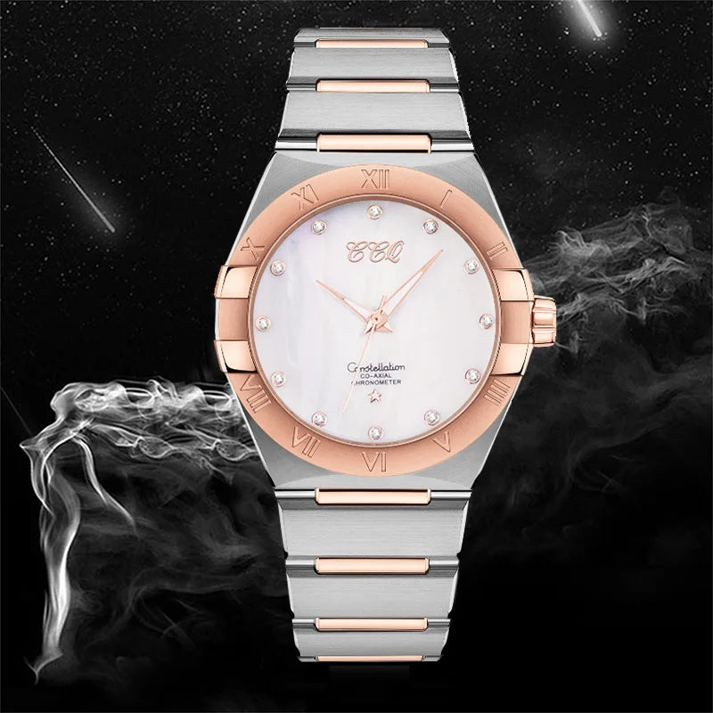 2021 High Quality Men Crystal Stainless Steel Quartz Watch Relogio Masculino Male Fashion Casual Business Wristwatch Clock Hot