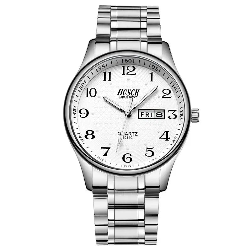 2022 Watches Men Business Waterproof Date Week Quartz Men's Watches Fashion Stainless Steel Watches For Men Relogio Masculino