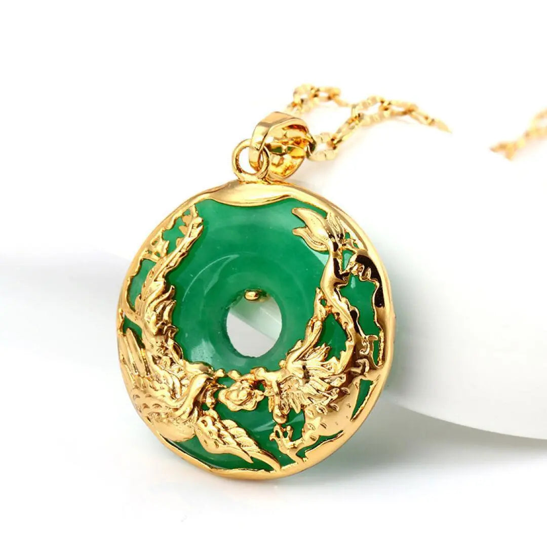 14K Gold Necklace Emerald Pendants for Female Luxury Colgante De 925 Mujer Green Jade Emerald Pendant Topaz Gemstone Necklaces