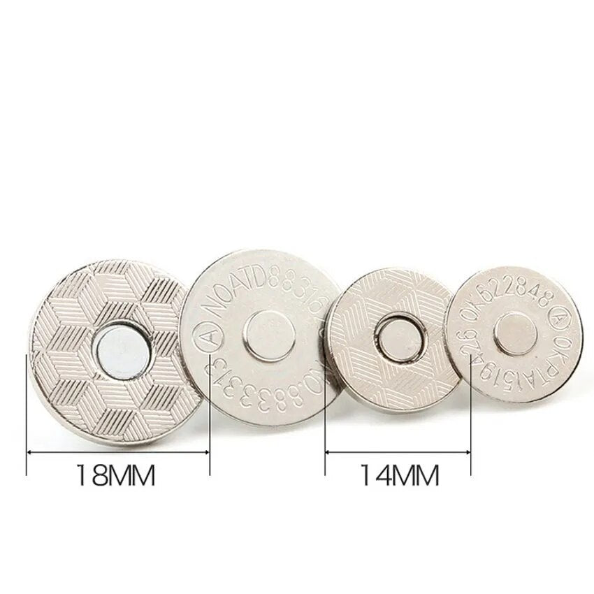 10set Magnetic Snap Fasteners Clasps Buttons Handbag Purse Wallet Craft Bags Parts Accessories 11mm 14mm 18mm Pick Colors